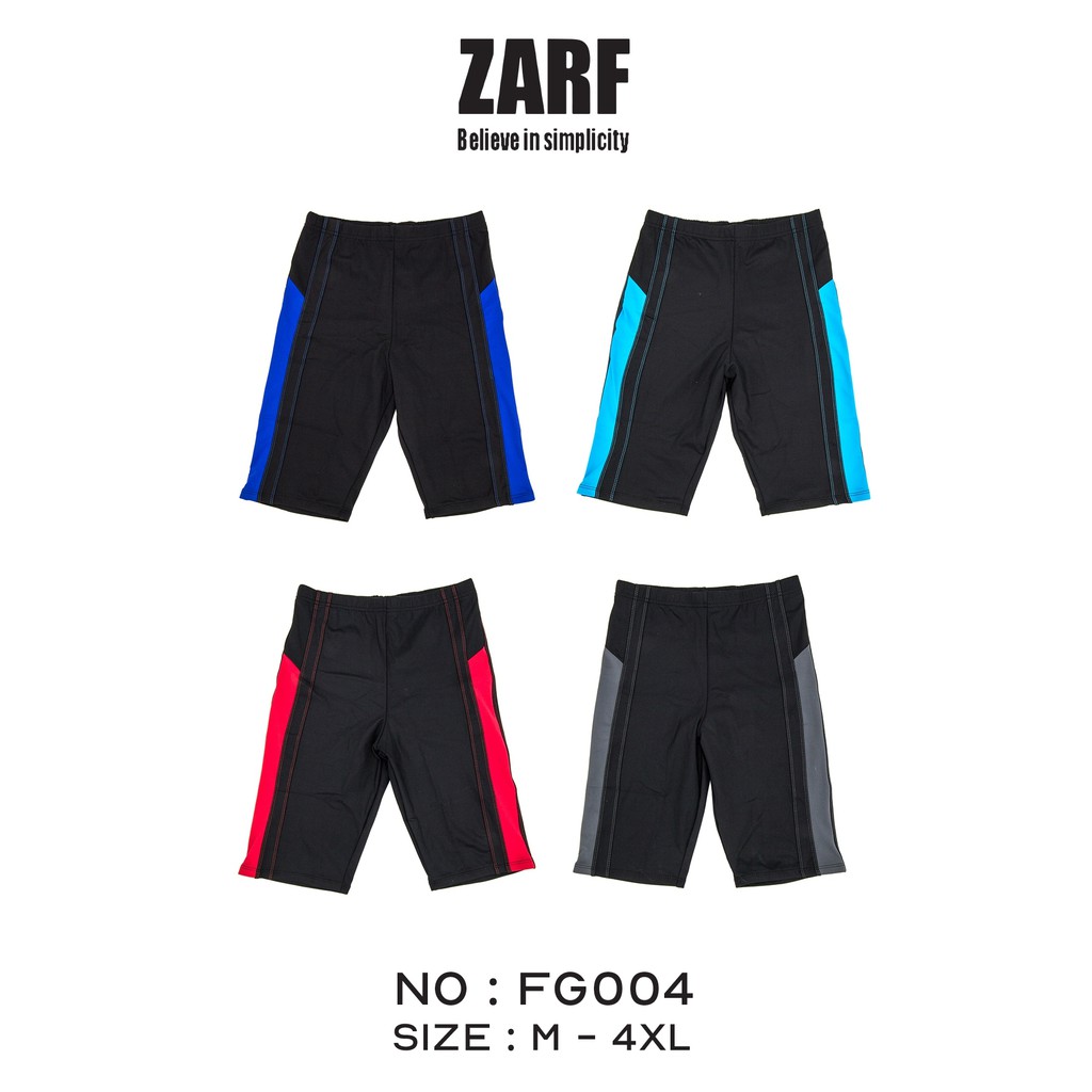 #FG004 กางเกงว่ายน้ำผู้ใหญ่ ขายาว 3 ส่วน มีซับใน พร้อมส่ง Size M-4XL