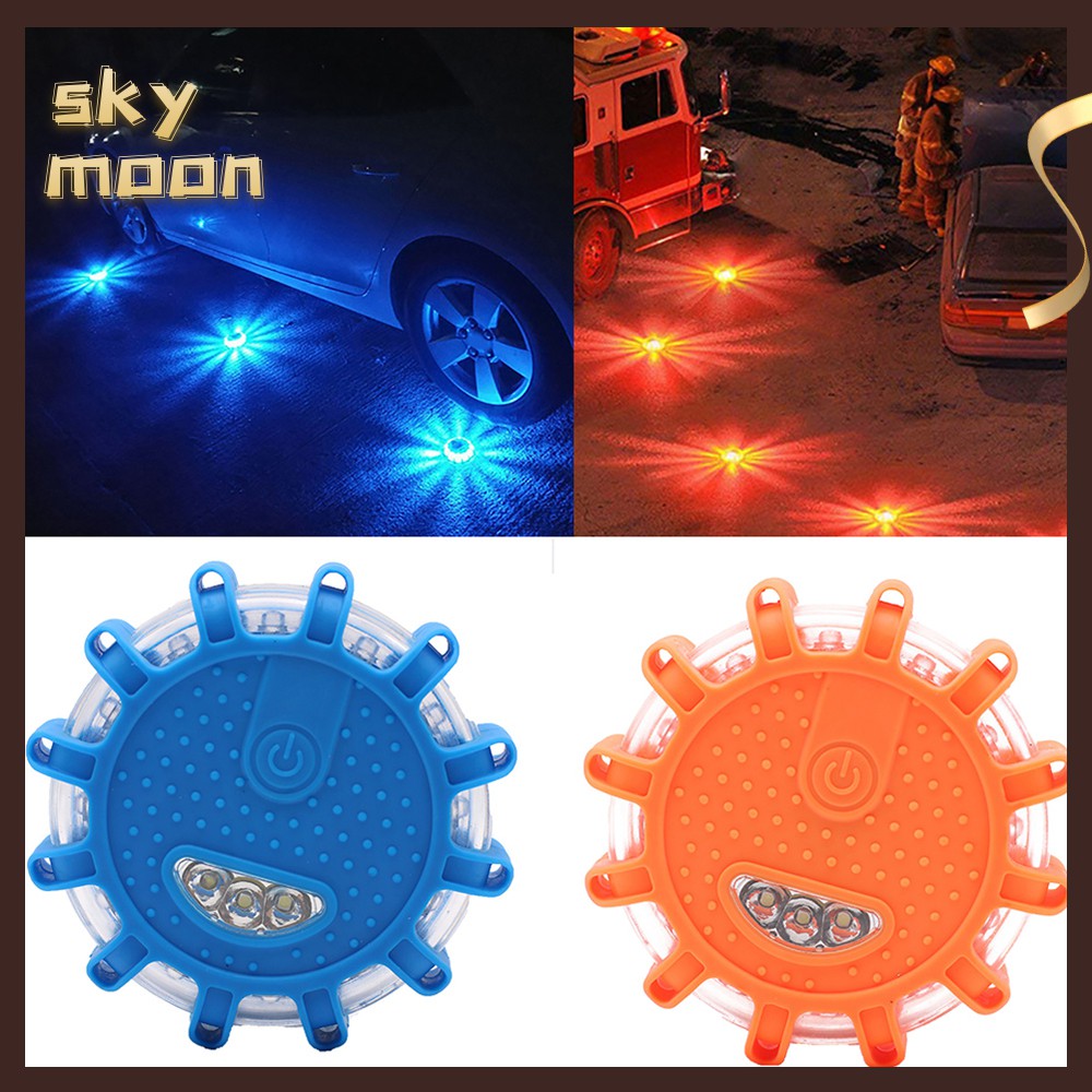 SKY*Wning Light Magnetic LED ตํารวจฉุกเฉินรถแผนที่ Flares Roadside Beacon โคมไฟ