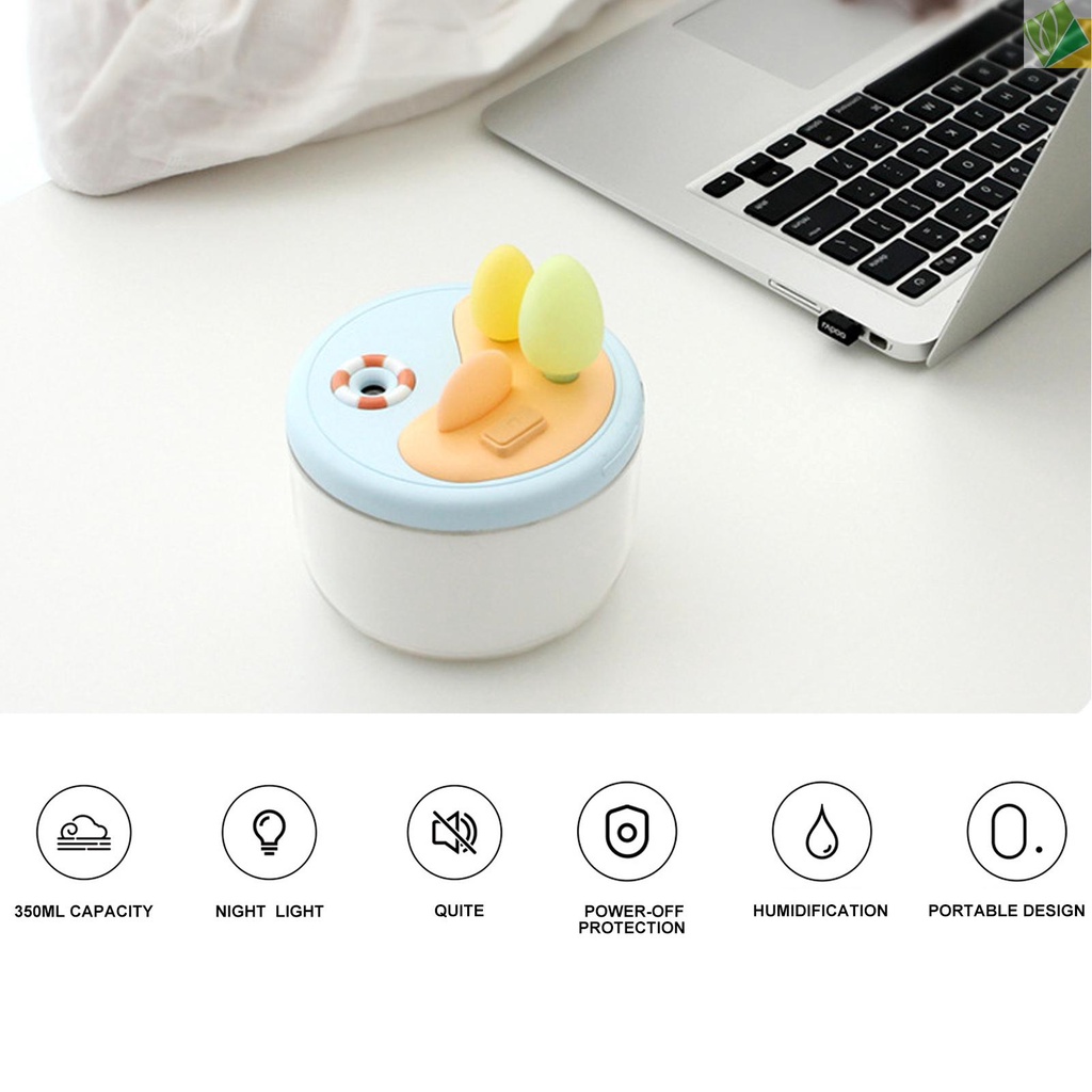 ღღ(sicily) Portable Desktop Humidifier Quiet Air Purifier 350ML ...