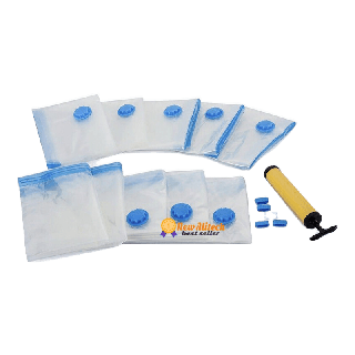 New Alitech ถุงสูญญากาศ ถุงสูญญากาศสำหรับเดินทาง ถุงเก็บของ✈️🛍White Vacuum Bag (1Pc)