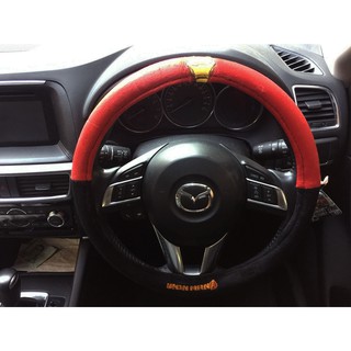 ลิขสิทธิ์แท้ ไอรอนแมน หุ้มพวงมาลัย รถยนต์ สีแดง Iron man Marvel The Avengers Car Steering Wheel Cover Red