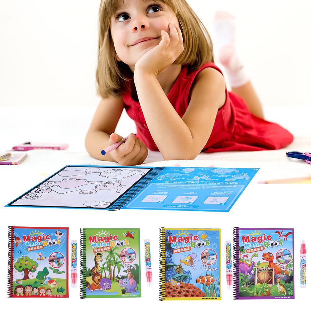[CHE] Reusable Water Painting Book with Magic Doodle Pen Kids ...