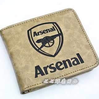 กระเป๋าสตางค์หนัง ใบสั้น พิมพ์ลาย Arsenal สไตล์เรโทร