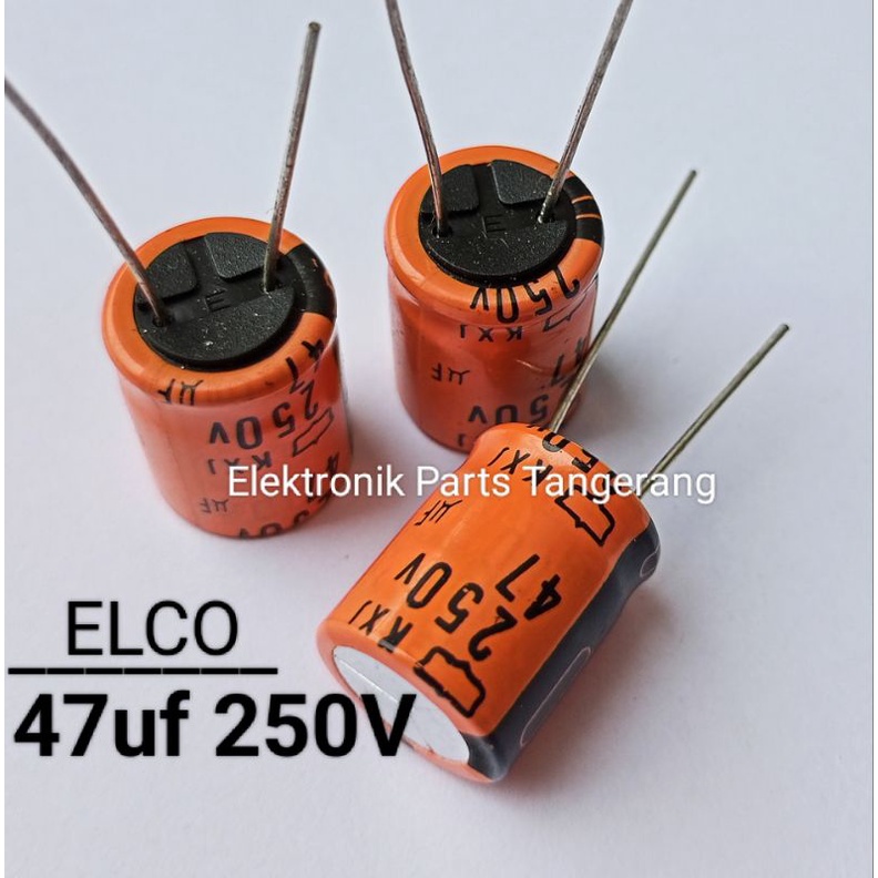 (1 ชิ้น) ELCO CAPACITOR 47UF 250V ELCO CAPACITOR 47UF 250V ELCO CAPACITOR 250V 47UF ELCO 47UF 250VOL