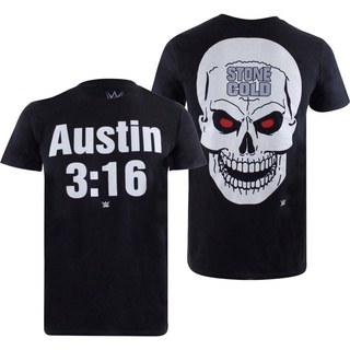 เสื้อยืดผ้าฝ้ายพิมพ์ลายแฟชั่น Wwe Steve Austin 3 16 Stone Cold Mens T-Shirt Tee  Birthday Present Black