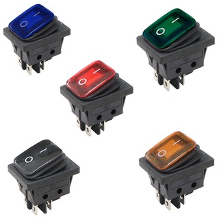 สวิทซ์กันน้ำขนาดใหญ่ 4ขา ON-OFF Rocker Switch 16A 250V AC