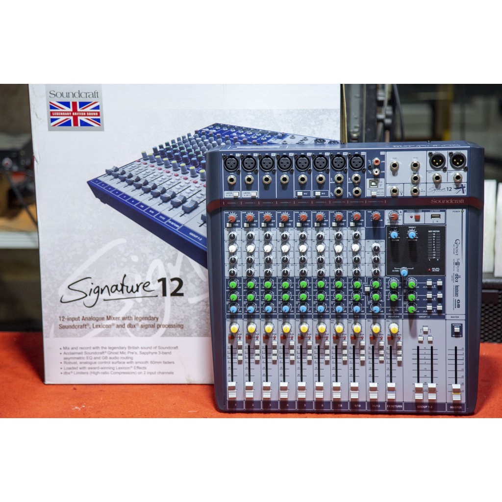 Soundcraft Signature 12 มิกเซอร์เสียง 12 ช่อง สีดำ พร้อมเอฟเฟกต์ DSP