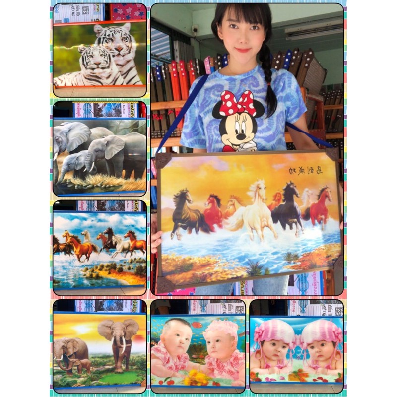 แผงลอตเตอรี่ ลายสามมิติ🐎🐘 มีหลายขนาด แถมหัวสี ถูกมากมาดูก่อนได้จ้า