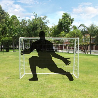 โกลฟุตบอลเหล็กสีขาว 1.5 m โกลประตู โกลฟุตบอล  ประตูฟุตบอล โกลหนู Football Goal Soccer Goal