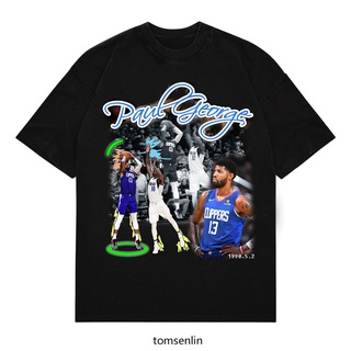 เสื้อยืดอินเทรนด์ผู้ชายอินเทรนด์ผู้หญิงเสื้อยืดแขนสั้น พิมพ์ลาย Paul George สไตล์ฮิปฮอป แฟชั่นฤดูร้อน 2022S-3XL