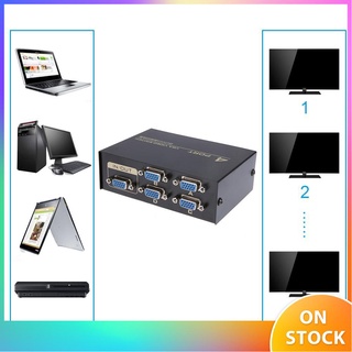 กล่องอะแดปเตอร์แปลง 130mhz 1 to 4 Monitor Switch VGA Video Splitter