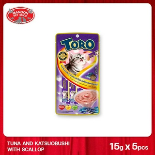 [MANOON] TORO ขนมแมวเลีย สีม่วง 15 กรัม x 5 ซอง