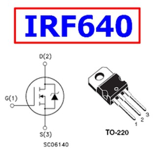 IRF640N อะไหล่สำหรับเครื่องขยายเสียง  โทรทัศน์ อุปกรณ์ไฟฟ้าอิเล็กทรอนิกส์