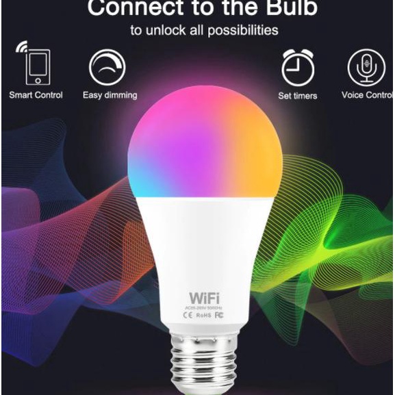 หลอดไฟ Rgb LED ควบคุมระยะไกลที่มีสีสัน | Shopee Thailand