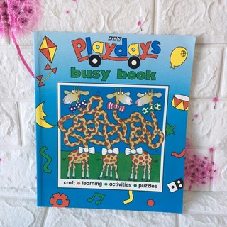 Playday busy book หนังสือเด็ก(puzzles )ปกอ่อน(มือสอง)