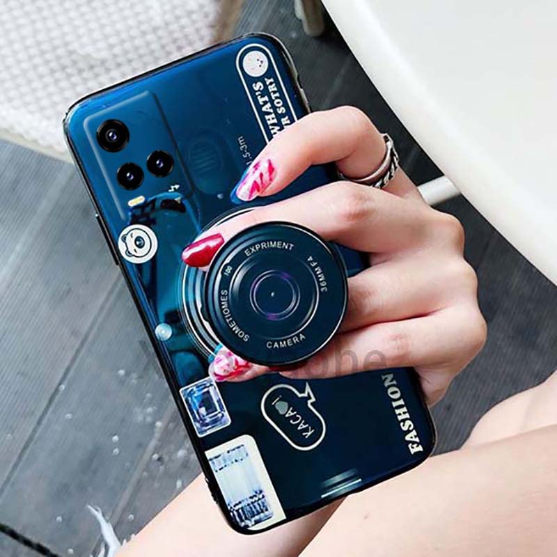 PHONE CASE Vivo Y21 Soft tpu Camera Stand Cover Vivo Y21 full cover