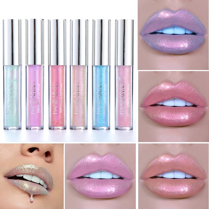 liquid crystal glitter lipstick laser holographic lip tattoo lipstick makeup pigment jelly lip gloss