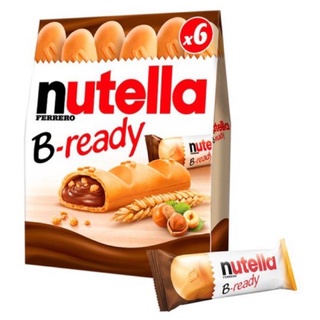 Nutella B-Ready เวเฟอร์อบกรอบสอดไส้ช็อกโกแลตนูเทลล่า ขนาด 132 กรัม (1 กล่อง 6 ชิ้น)