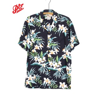 เสื้อฮาวาย PARADISE FOUND ORCHID GINGER 100% RAYON MADE IN HAWAII, USA