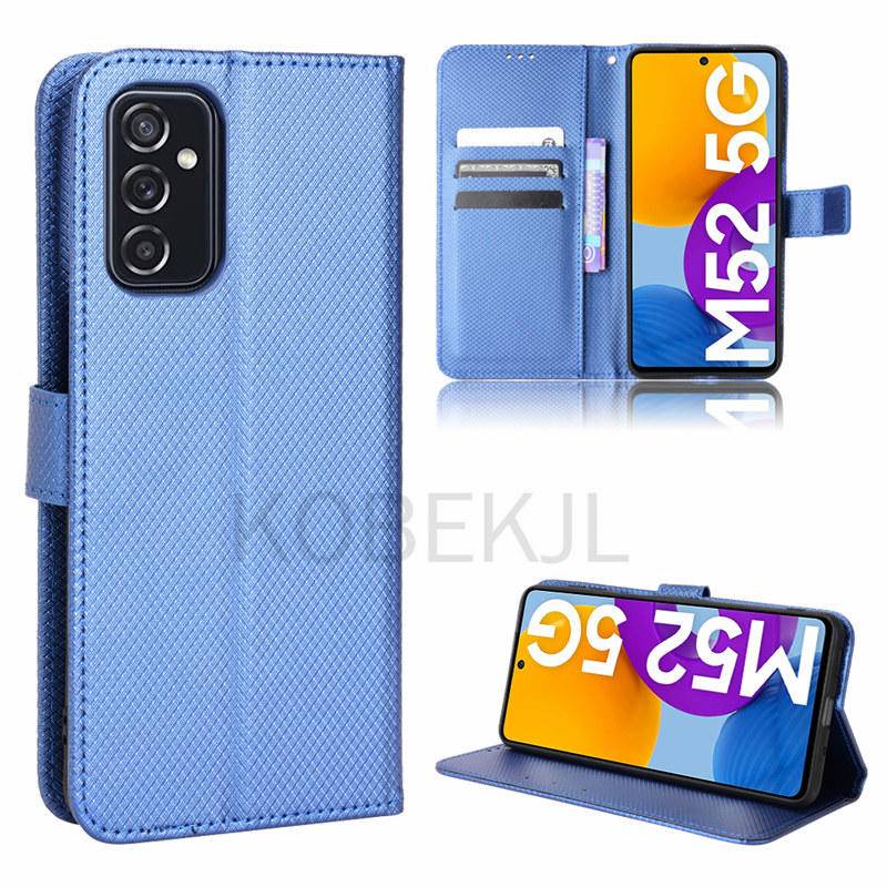 Samsung Galaxy M52 M53 M33 M23 F23 M12 SamsungM52 5G Case Flip Diamond PU Leather Wallet Card Slot P