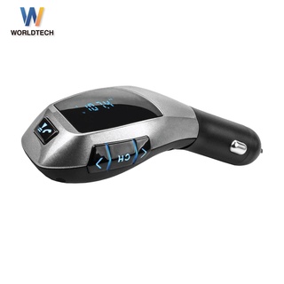 Worldtech Bluetooth Car Kit X5 FM Transmitter รุ่น WT-87FM-19 บลูทูธในรถยนต์