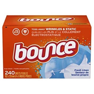 Bounce : แผ่นหอมปรับผ้านุ่ม Fresh Linen Dryer Sheet 240 loads