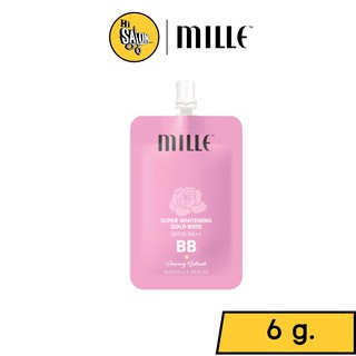 บีบีครีมเนื้อบางเบา MILLE Super Whitening Gold Rose BB Cream SPF30 PA++ 6 g.