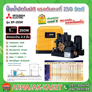 ปั๊มน้ำอัตโนมัติ แรงดันคงที่ 250W MITSUBISHI รุ่น EP-255R