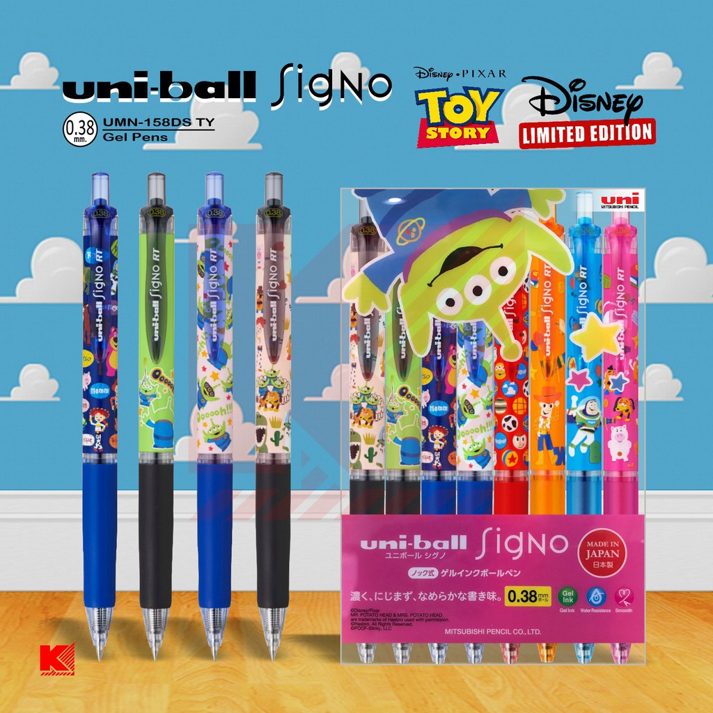 ปากกาเจล Uni-Ball Signo 0.38 Toy Story Limited Edition ชุด 8 สี