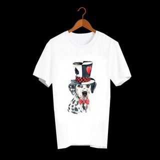 เสื้อลายหมา DDD003 dalmatian เสื้อยืด เสื้อยืดลายหมา เสื้อยืดสกรีนลายหมา