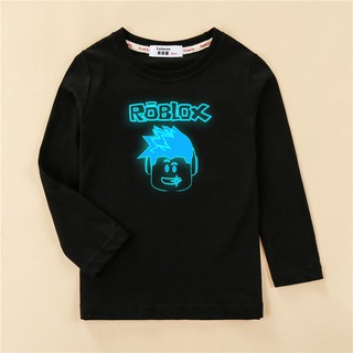 เสื้อผ้าเด็กเสื้อท็อปแขนยาวผ้าฝ้าย 100 % สําหรับเด็ก boys Roblox tshirt