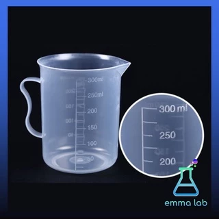 บีกเกอร์พลาสติก ชนิดมีหู เหยือกตวง Plastic Beaker With Handle 250ml 500ml 1000ml 2000ml 3000ml 5000ml