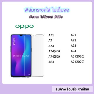 ฟิล์มกระจก แบบไม่เต็มจอ OPPO ทุกรุ่น OPPO A73 A74 A83 A91 A92 A93 A94 A5(2020) A9 2020  ฟิล์มกระจกใส