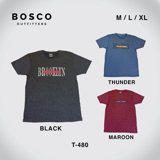 เสื้อยืดคอกลมพิมพ์ลาย BOSCO T-480