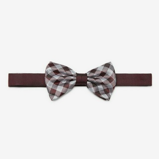 SUIT SELECT Check Reversible Bowtie (Wine)