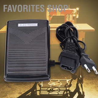 Favorites Shop EU Plug 220V Home Sewing Machine Foot Control Pedal With Power Cord