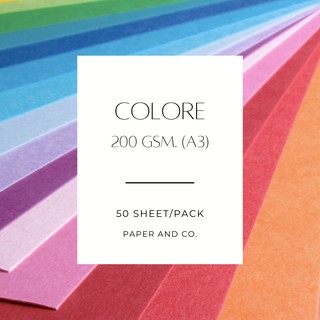 กระดาษสีสองหน้า (A3) (แพ็คละ 50 แผ่น) (200 gsm.)