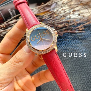 GUESS WATCH ❤️ เกรสสายหนังปัดเกรเดี้ยรไล่สี รหัสสินค้า G1310