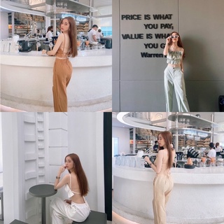 FBB1805 Luna biscuit set 2 ชิ้น แซ่บมากๆ มี 4 สี ขาว ครีม เขียว น้ำตาล