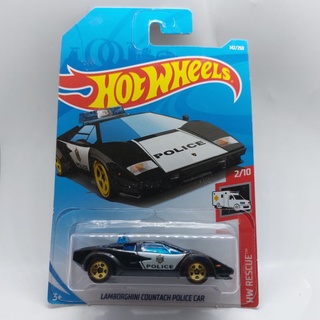 รถเหล็ก Hotwheels LAMBORGHINI COUNTACH POLICE CAR (ib06)