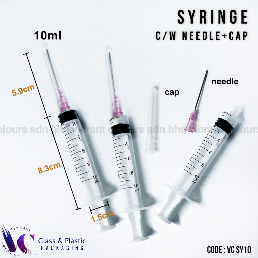 10ML DISPOSABLE STERILE SYRINGE พร้อมเข็มและหมวก SY10 POST วันนี้ !