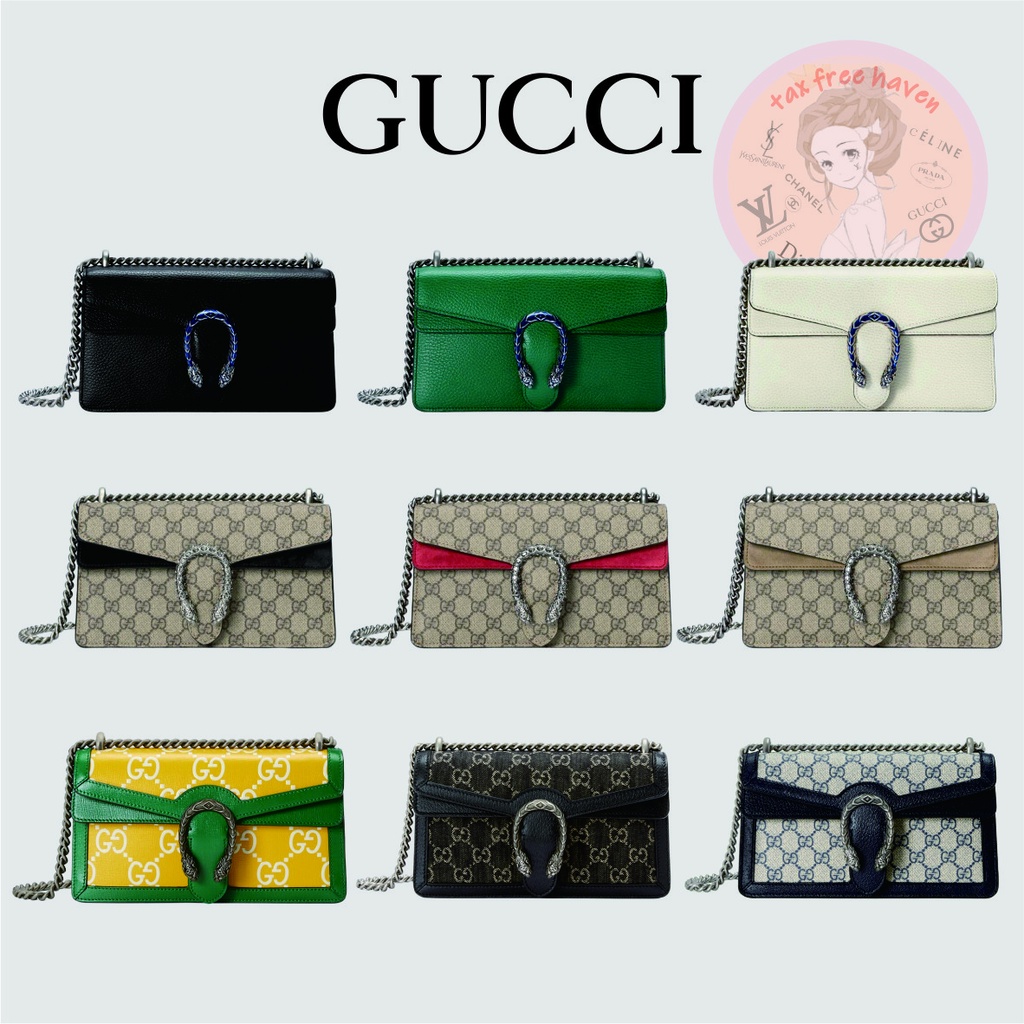 Shopee ถูกที่สุด 🔥ของแท้ 100% 🎁 กระเป๋าสะพายข้าง Gucci Dionysus ใหม่เอี่ยม