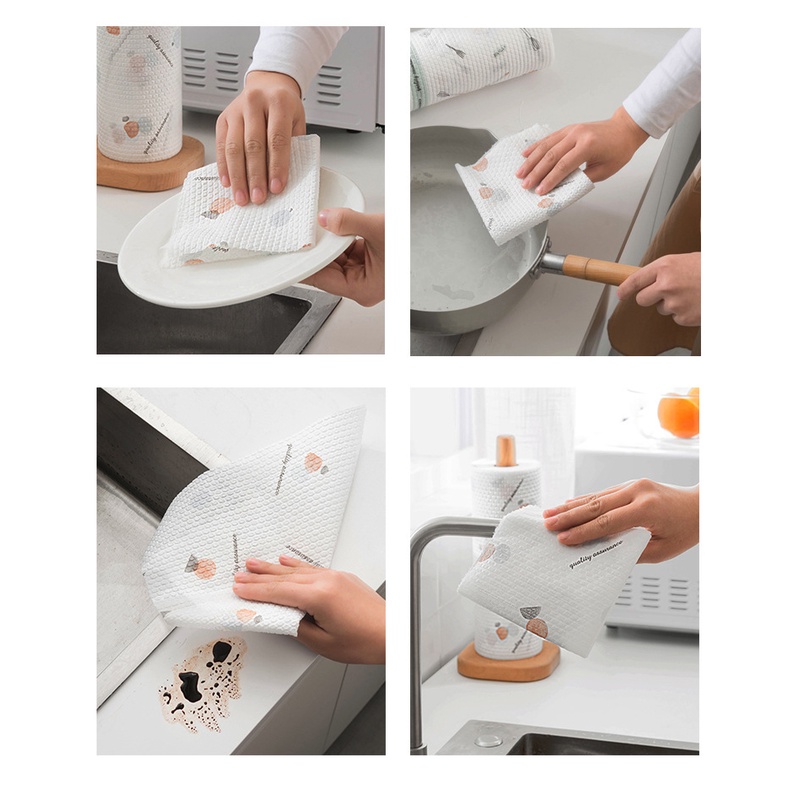 ม้วนผ้าขนหนู ออร์แกนิก แบบใช้แล้วทิ้ง สําหรับห้องครัว จํานวน 50 ชิ้น ต่อม้วน - รูปที่ 5