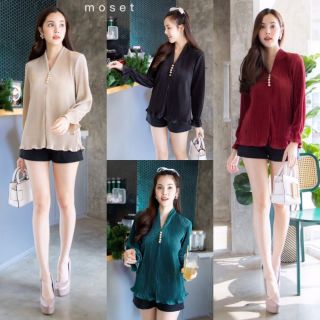 เสื้ออัดพลีทเนื้อนิ่มใส่สบาย
