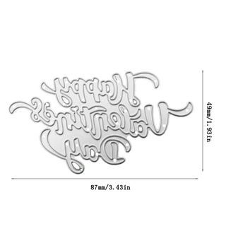 Jn แผ่นแม่แบบโลหะ ฉลุลาย Happy Valentines Day Diy สําหรับตกแต่งสมุด อัลบั้ม แสตมป์ กระดาษ การ์ด งานฝีมือ