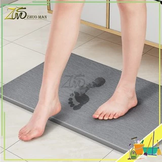 พรมหิน หินเช็ดเท้า 39x60CM พรมหินเช็ดเท้าญี่ปุ่น พรมห้องน้ำ ซับน้ำดีที่สุด แห้งไว ไร้กลิ่นอับ ไม่ลื่นเท้า