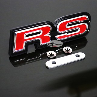 โลโก้ Logo RS Racing ติดกระจังหน้า อาร์เอส ติดกระจังหน้ารถ ติดกระจังหน้ารถยนต์ แต่งรถซิ่ง