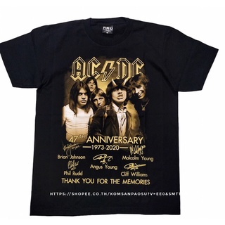 คอตต้อนคอกลม☎▧▨เสื้อวง AC/DC เสื้อยืดวง ACDC เสื้อวงร็อค acdcS-5XL