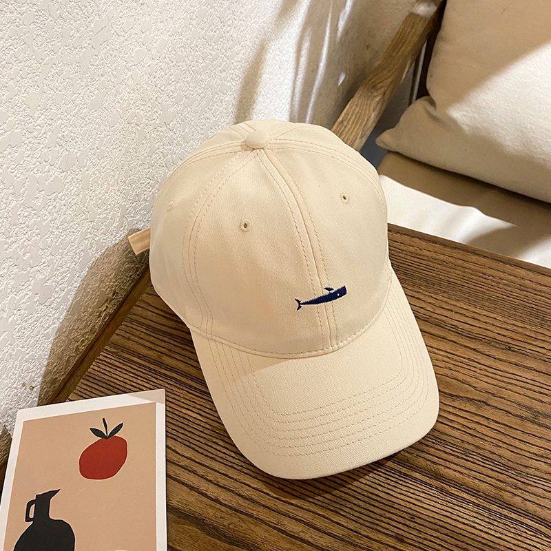 หมวกสีดําปักหมวกแหลม ins Niche Street Wear หญิงเวอร์ชั่นเกาหลีฤดูร้อนบางสไตล์ Breathable Soft Top เบสบอลหมวกชาย