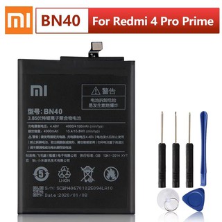 Original XIAOMI BN40แบตเตอรี่สำหรับXiaomi Redmi 4 Pro Prime 3G RAM 32G ROM Edition Redrice 4เปลี่ยนแบตเตอรี่4100MAh